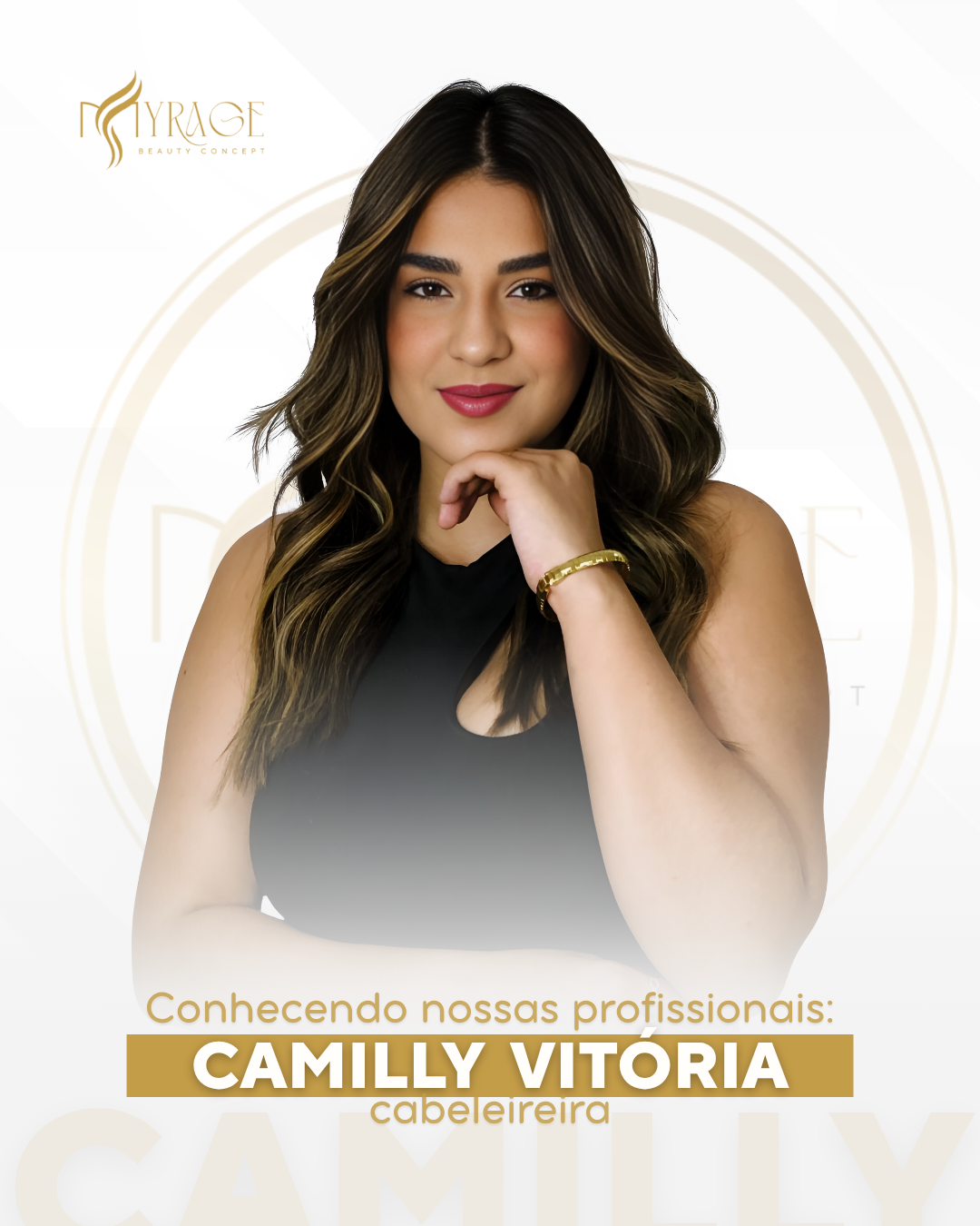 Camilly Vitoria – Especialista em Coloração e Mechas no salão Myrage Beauty Concept em São Paulo