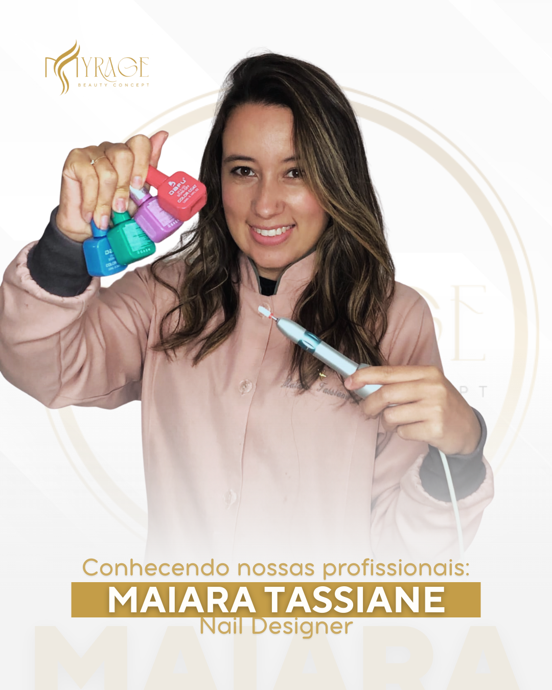 Maiara Tassiane – Nail Designer no salão Myrage Beauty Concept em São Paulo